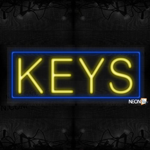 Keys with blue border LED Flex
