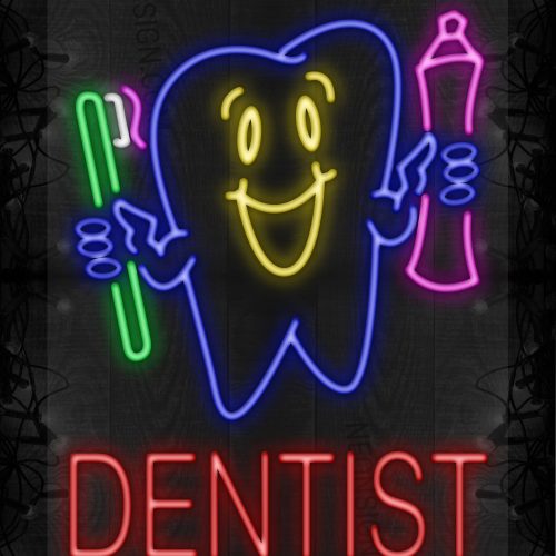 Dentist with animated tooth LED Flex