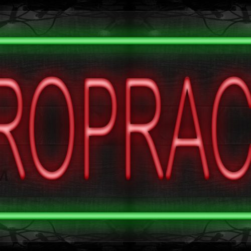 Chiropractor with green lines LED Flex