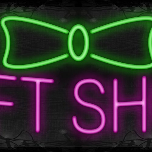 Gift Shop with green ribbon LED Flex