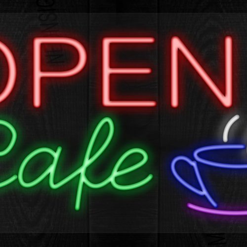 Open Cafe with logo LED Flex