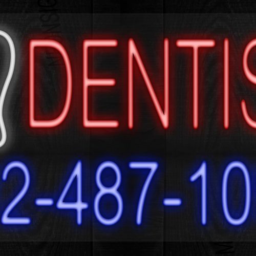Dentist with Phone Number LED Flex