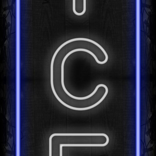 Double stroke ICE with blue border LED Flex  (Vertical sign)