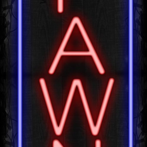 Pawn with blue border LED Flex (Vertical sign)