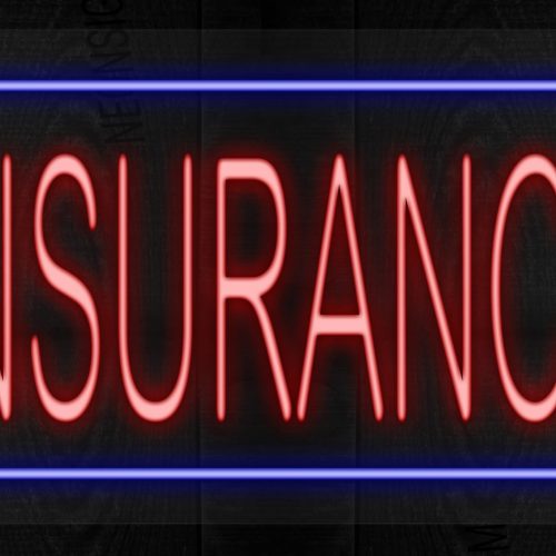 Insurance with blue border LED Flex