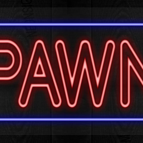 Double stroke PAWN with blue border LED Flex