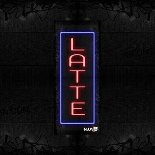 Latte with blue border (Vertical) LED Flex
