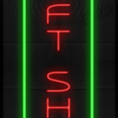 Vertical Gift Shop with Green Parallel Lines LED Flex