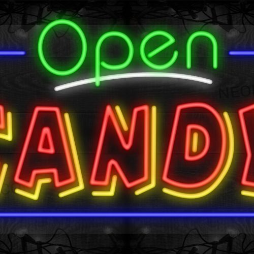 Open Candy with Blue Border LED Flex