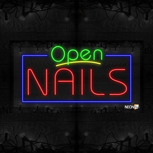 Open Nails with Blue Border LED Flex