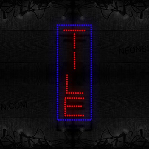 Tile Vertical Simple Text LED Bulb